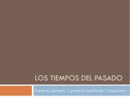 LOS TIEMPOS DEL PASADO