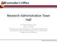 Research Administration Town Hall PowerPoint PPT Presentation