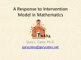 A Response to Intervention Model in Mathematics PowerPoint PPT Presentation
