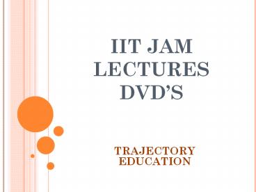 Online IIT JAM Course for Lecture DVDs
