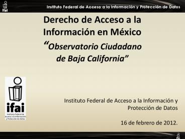 Derecho de Acceso a la Informaci