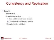 Consistency and Replication