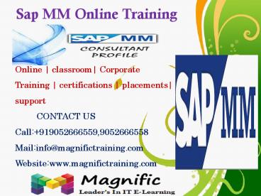 Sap MM Online Training in canada,pune