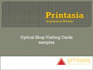 Business Cards Optical Shop Samples Printasia