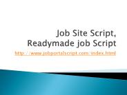 Job Site Script, Readymade job Script, PHP Job Script