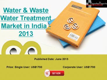 Waste Water Treatment Industry -Top 5 Company Profiles & Emerging company Details
