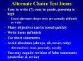Alternate Choice Test Items PowerPoint PPT Presentation