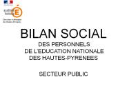 BILAN SOCIAL DES PERSONNELS DE L