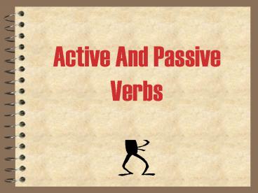Active And Passive Verbs