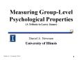 Measuring Group-Level Psychological Properties (A Tribute to Larry James) PowerPoint PPT Presentation