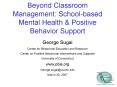 Beyond Classroom Management: School-based Mental Health PowerPoint PPT Presentation