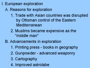 I. European exploration
