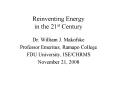 Reinventing Energy in the 21st Century PowerPoint PPT Presentation