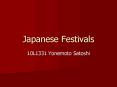 Japanese Festivals PowerPoint PPT Presentation