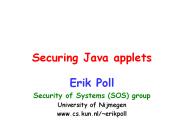 Securing Java applets