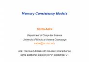 Memory Consistency Models
