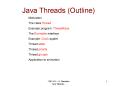 Java Threads (Outline) PowerPoint PPT Presentation