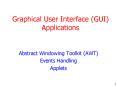 Graphical User Interface (GUI) Applications PowerPoint PPT Presentation