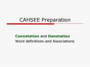 CAHSEE Preparation