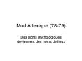 Mod.A lexique (78-79) PowerPoint PPT Presentation