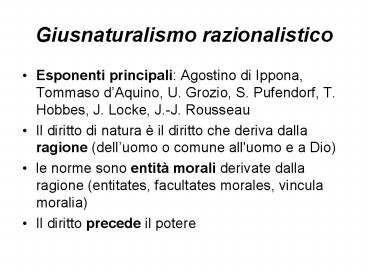 Giusnaturalismo razionalistico
