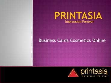 Cosmetics Business Visiting Cards | Printasia.in