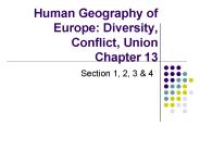 Human Geography of Europe: Diversity, Conflict, Union Chapter 13