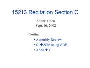15213 Recitation Section C