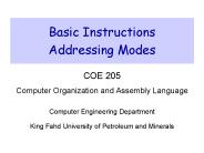 Basic Instructions Addressing Modes