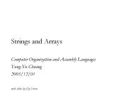 Strings and Arrays