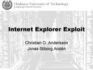 Internet Explorer Exploit