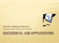 Successful job applications PowerPoint PPT Presentation