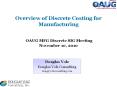 Overview of Discrete Costing for Manufacturing   OAUG MFG Discrete SIG Meeting November 10, 2010 PowerPoint PPT Presentation