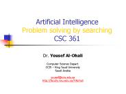 Artificial Intelligence Problem solving by searching CSC 361