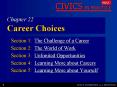 Chapter 22 Career Choices PowerPoint PPT Presentation
