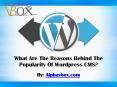 What Are The Reasons Behind The Popularity Of Wordpress CMS? PowerPoint PPT Presentation
