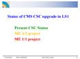 Status of CMS CSC upgrade in LS1 PowerPoint PPT Presentation