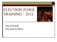 ELECTION JUDGE TRAINING  PowerPoint PPT Presentation