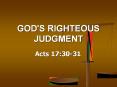 GOD'S RIGHTEOUS JUDGMENT PowerPoint PPT Presentation
