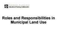 The Role of the Planning Commission