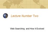 Lecture Number Two