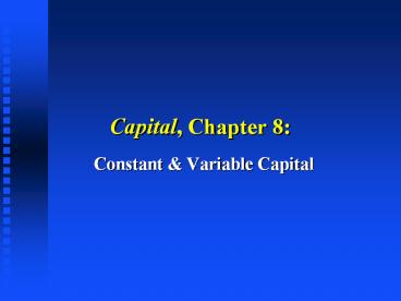 Capital, Chapter 8: