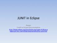 JUNIT in Eclipse