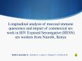 Longitudinal analysis of mucosal immune quiescence and impact of commercial sex work in HIV Exposed Seronegative (HESN) sex workers from Nairobi, Kenya PowerPoint PPT Presentation