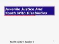 Juvenile Justice And Youth With Disabilities PowerPoint PPT Presentation
