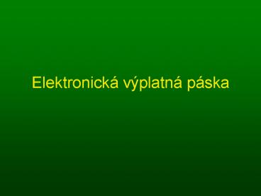 Elektronick