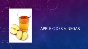 Apple Cider Vinegar