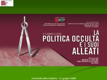 La politica occulta e i suoi alleati