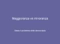Maggioranza vs minoranza PowerPoint PPT Presentation
