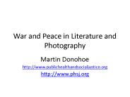 War and Peace in Literature and Photography